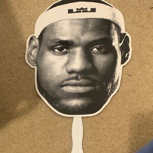 Black and White Face Cutout Fan